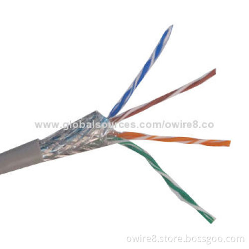 4 Pairs 24AWG SFTP Cat5e Cable with PVC JacketNew